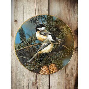 Vtg Portraits of Exquisite Birds Backyard Treasures Chickadee Bradex Collector P